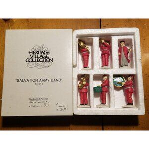 "Salvation Army Band" Set of 6 #5985-4 Heritage Village Collection -Retired-